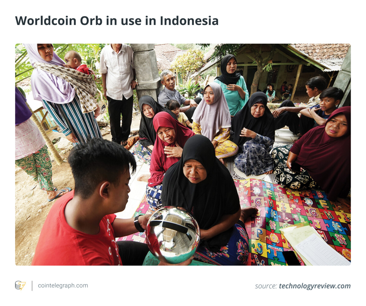 Worldcoin Orb in use in Indonesia Worldcoin Orb in use in Indonesia