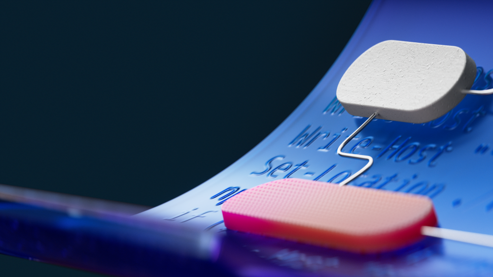 A close up of an abstract surface with colorful objects
