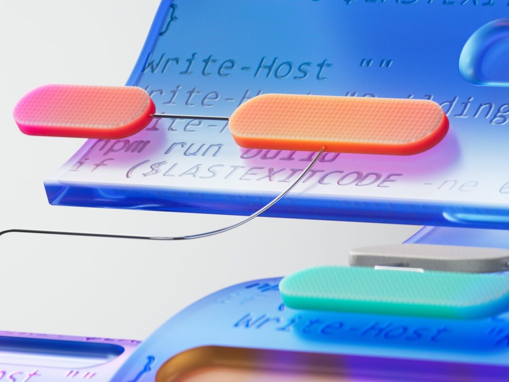 A close up of a group of 3 D dev tools.
