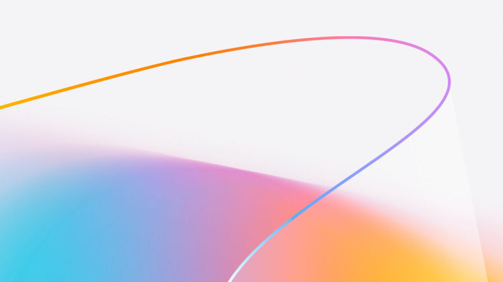 Colorful lines on a white background.