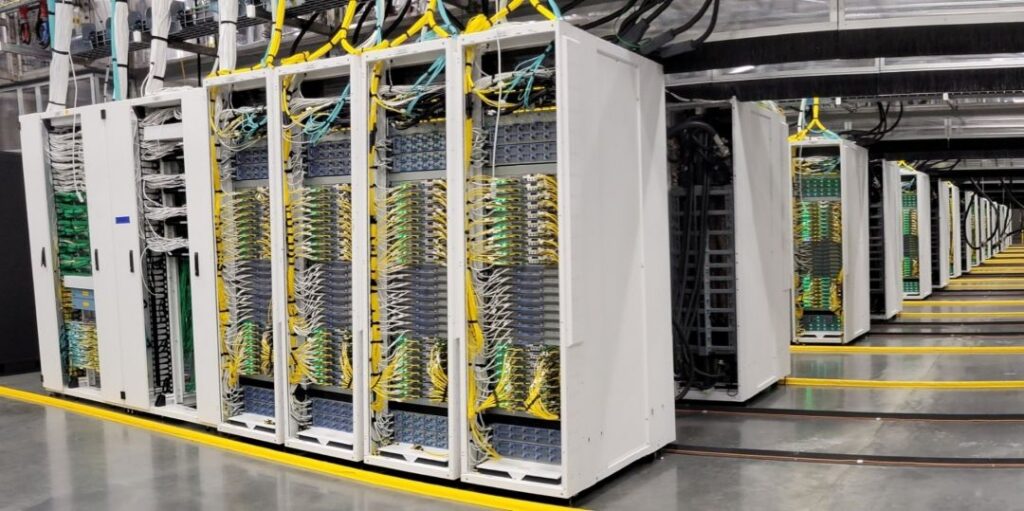 The inside of the Fairwater datacenter. 